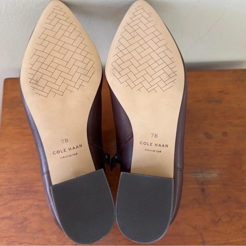 Cole Haan Elyse Bootie Brown Leather Women’s Size 7 NEW